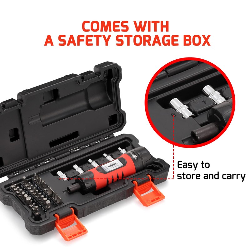 RIMKOLO 1/4" Drive Torque Screwdriver Wrench Set, 36-Piece 10 to