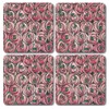 Colourful Square Melamine Coaster/Drinks Mat Set of 4 - Rennie