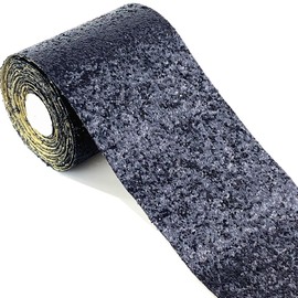 Glitter Wallpaper Border Peel and Stick Sparkle Glitter Wall Border Ceiling Decorative Border for Home Room Wall,Black Silver Gold (Black)