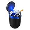 MUQIDA Car Ashtray with Lid, Auto Portable Stainless Steel Smokeless