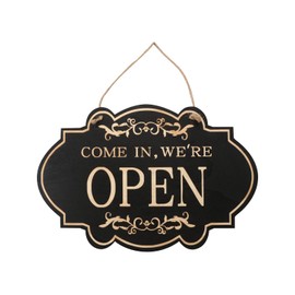 Tabanzhe Store Hanging Open Closed Sign,Wooden Reversible Double-Sided Business Sign,for Business Door Window Restaurant Club Shop Bar Hotel Cafe