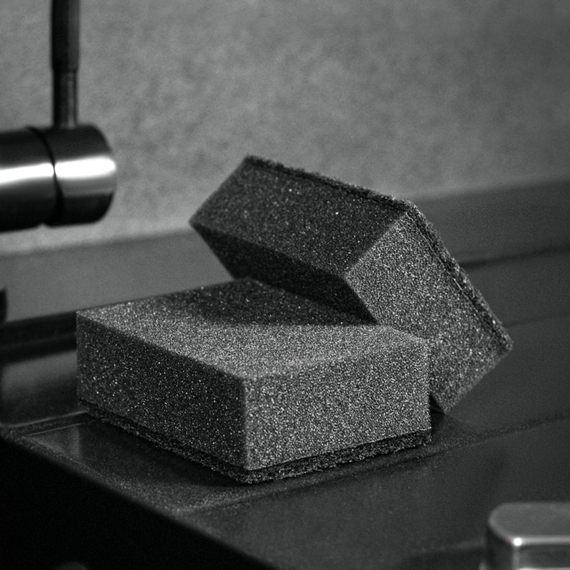 Black Sweden Home SVAMP Sponge Kitchen Sponge Black, Pack of