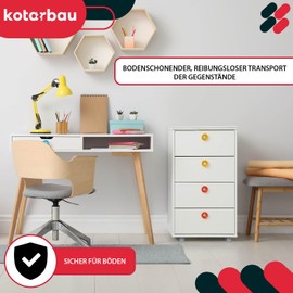 KOTARBAU Transport Castors 22 mm / 33 mm Rubber Universal Steel Frame Furniture Castors, All Floors, Swivel Castors Box Fix, Push Castors, Tool Castors, Fixed Castors (12, 22 mm)
