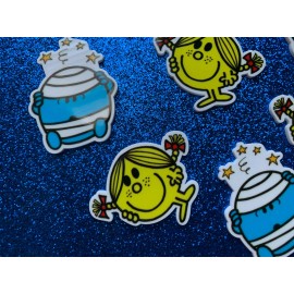 6pc. Cartoon, Planar Resin Flatback, Cabochon, Bow Center, Flat Back