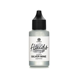 30ml Fluids Alcohol Ink Silver Mine for Fluid Art and Resin, Metallic Silver