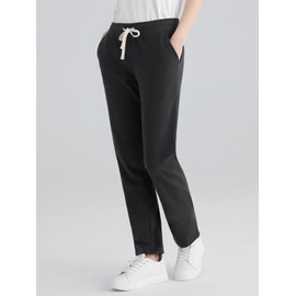 Weintee Women's Cotton Sweatpants with Pockets Petite XL Black