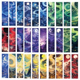 30 Pcs Fantasy Bookmarks for Kids Aesthetic Bookmark Watercolor Magic Bookmark for School Office Students Teens Book Reading Lovers Classroom Favors