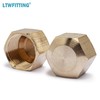 LTWFITTING 1/2-Inch Brass Compression Cap Stop Valve Cap,Brass Compression Fitting(Pack