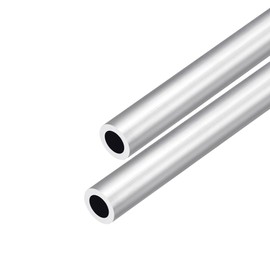 DMiotech 2Pack (12mm OD x 8mm ID) 6063 Aluminum Round Tube 250mm Length Industry Metal Tubing for Machinery Frame Construction DIY Projects