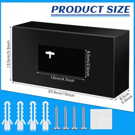 Yulejo Single Side Loaded Glove Box Holder Dispenser Medical Latex Rubber Disposable Glove Holder for Wall Mount Black Acrylic Rack, Box Only