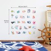 DECOWALL DS-8040 A-Z Ocean Alphabet Kids Wall Stickers Decals Peel