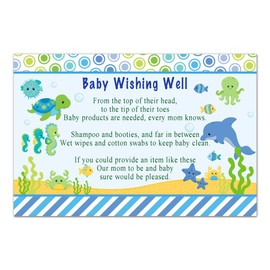 50 Baby Wishing Well Cards Under The Sea