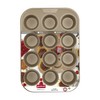 GoodCook BestBake Nonstick Textured Carbon Steel Muffin Pan, 12cp, Bronze