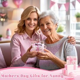 Nanny Nan Gifts for Mothers Day: Linkax Nanny Birthday Gifts, Puzzle Shaped Acrylic Plaques Decorations, Present for Grandma Mum Sister Auntie, Nana Nan Appreciation Gifts from Grand Kids