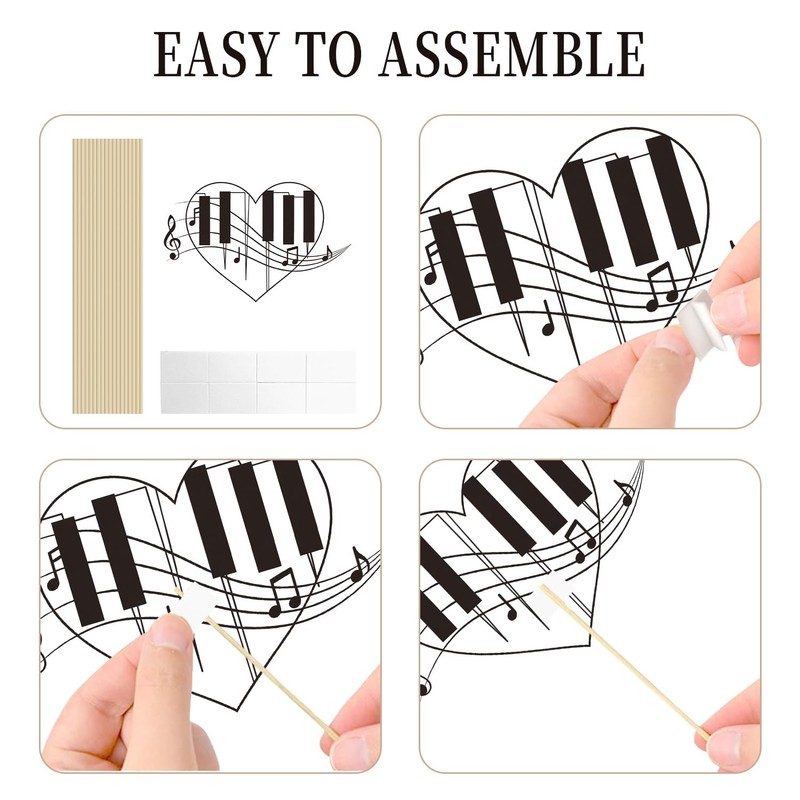 26PCS Piano Music Party Centerpiece Sticks Musical Note Table Toppers