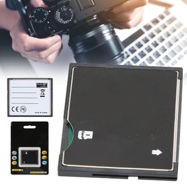 Yunseity TF Memory Card to Compact Flash CF Card Reader Adapter, SDXC CF to CF Type 1 Memory Card Adapter for High Speed Camera (Black)