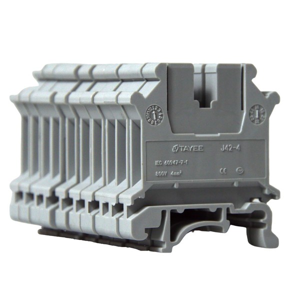 10PCS J42-4 DIN Rail Terminal Block Connector with Nylon PA66