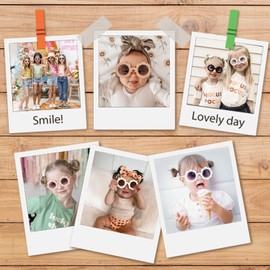 DRESHOW Kids Sunglasses Round Flower Glasses for Girls Boys Outdoor Beach Holiday Cute Eyewear Party Accessories