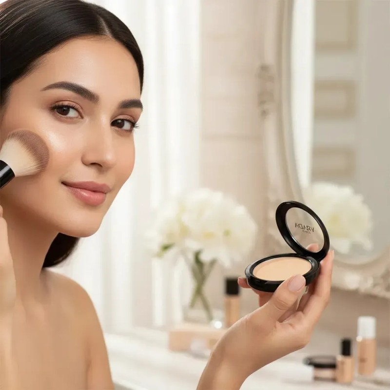 Polvo Compacto Mineral Adara Paris Doble Cobertura 08 Sun Beige