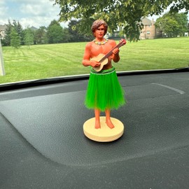 Franchise Figurine Co Dashboard Hula Doll Bobblehead | Car Accessories | Hula Girl | Hula Man | Pug | Pembroke Welsh Corgi | Boston Terrier | Yorkshire Terrier | Chihuahua (Hula Man)
