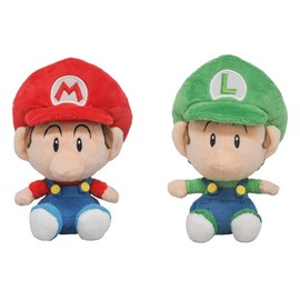Little Buddy Set of 2 All Star Collection 1247 Baby Mario & 1248 Baby Luigi Plushes