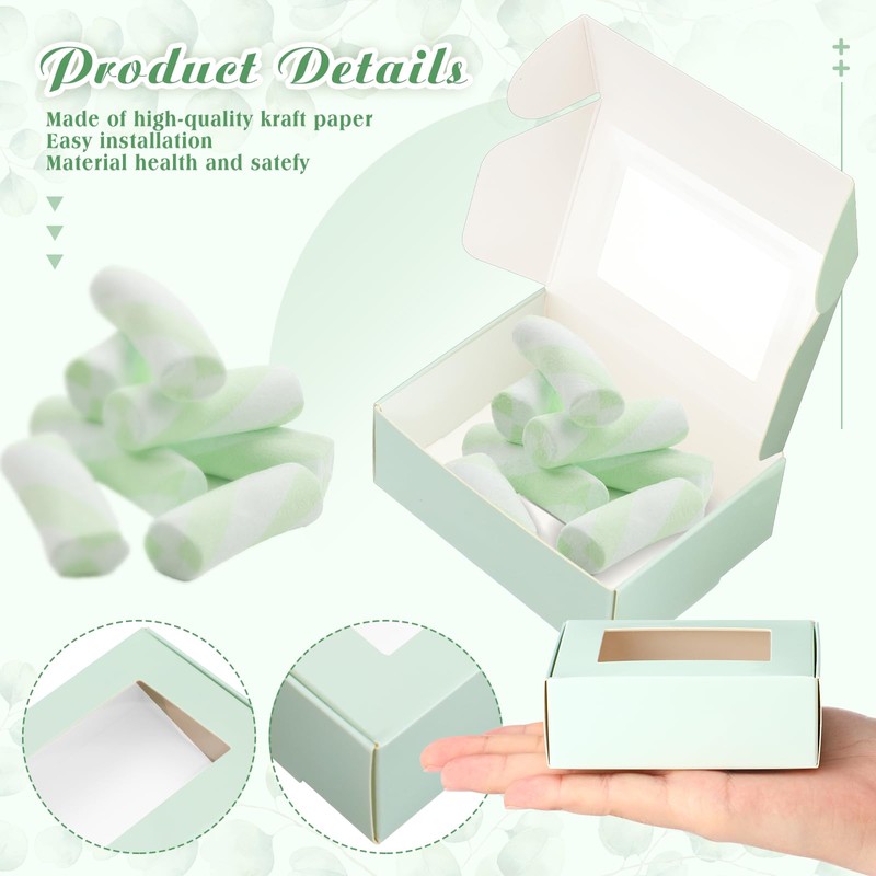 Zonon 30 Pcs Soap Boxes for Homemade Packaging, Mini Kraft