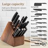 20 Slot Knife Block Storage without Knives,Acacia Wood Universal Knife