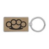 RDW Brass Knuckles Premium Leatherette Keychain - Light Brown