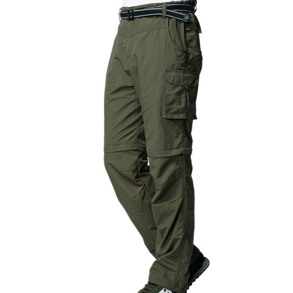 Jessie Kidden Mens Hiking Pants Convertible Quick Dry Lightweight Zip Off Outdoor Fishing Travel Safari Pants (225 Army Green 36)