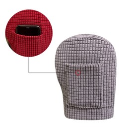 Skybook Armrest Chair Covers with 1 pocket Stretch Armchair Couch Arm Rest Cover Anti-Slip Spandex Polyester Sofa Chair Arm Caps Slipcovers for Furniture Protector Set of 2 (Light Grey)