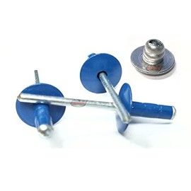 Chevron Blue 3/16" Aluminum Large Head with Steel Mandrel Multi Grip Pop Rivets Fasteners .275 - .598 Grip Range