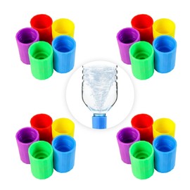 KZXCVS Pack of 10 Water Swirl Hexagonal Water Bottle Tornado Connector Water Swirl Connector Hexagonal Water Maker for Tornado Manufacture Scientific Experiment Education Testing