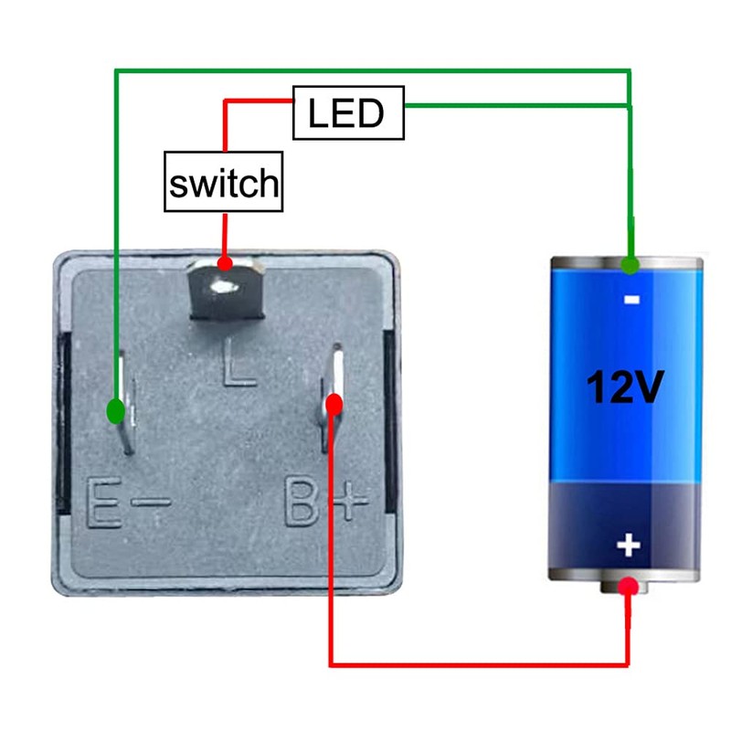 Gebildet 2 pieces 12V 3 Pin Electronic LED Flasher Relay