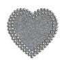 Eleganza Solid Heart Sticker, Silver, 50mm