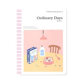 Monolike Ordinary days 4 Month Study Planner, Cereal - Academic Planner, Weekly & Monthly Planner, Study plan