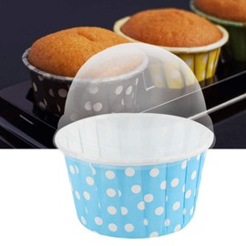 100 piezas de mini forros para cupcakes, vasos redondos de para hornear pasteles, estuches para muffins con tapa, para bolas de pastel, muffins, cupcakes, fiestas de