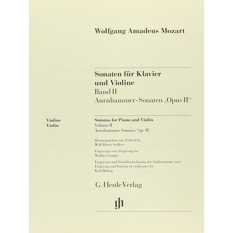 Sonatas For Piano And Violin Volume II