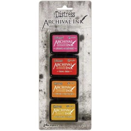 Tim Holtz Distress Archival Mini Ink Kit 1, Kit 2, Kit 3 and Storage Tin - 4...