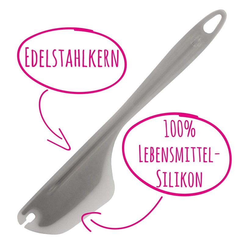 Kochblume Allzweckschaber | Premium-Silikon | Hitzebeständig | Spülmaschinenfest | Mit