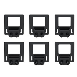 Exeloria 6 Pack Mattress Anti-Slip Gaskets, Adjustable Mattress Holders in Place Grippers for Metal Bed Frame, Black
