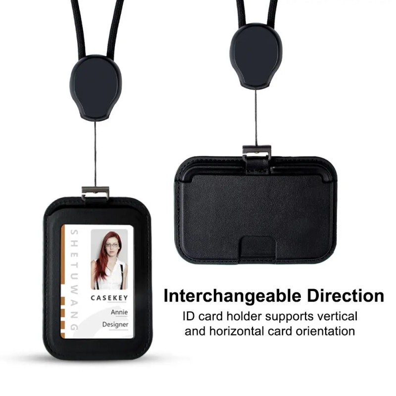 Casekey US Stock Detachable Identity Cardholder Set Premium Leather Stretchable