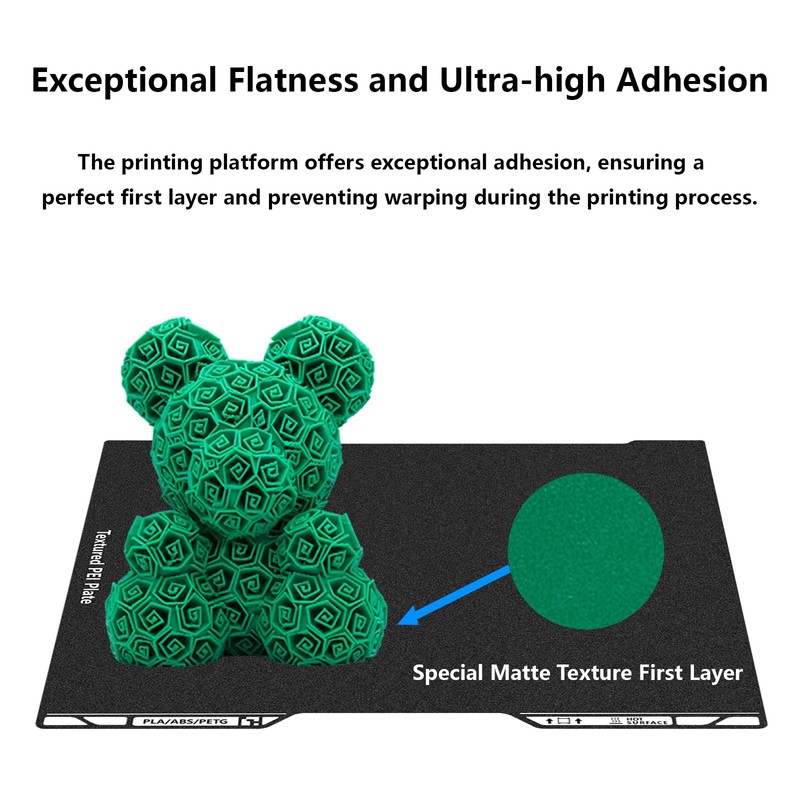 H2D PEI Build Plate, 3D Printer Double Sided Black Textured