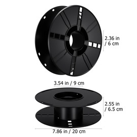 UKCOCO Plastic Cord Cable Storage Reel, Lightweight and Portable Cable Organizer for Camping, Caravan, Motorhome, Black, 7.87 X 7.87 X 2.55 Inches