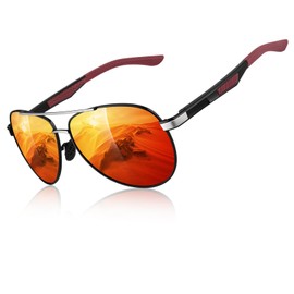 CGID Premium Al-Mg Alloy Pilot Polarized Sunglasses for Men Women Mirrored Shades UV400 Protection