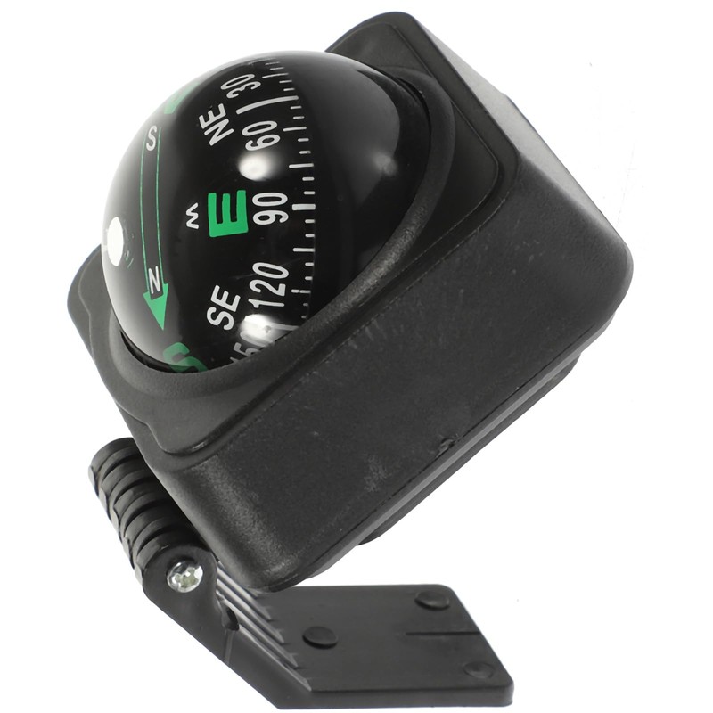 Car Compass Ball Adjustable Dashboard Navigation for Vehicles and Boats