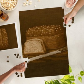 Lantern Press 1000 Piece Jigsaw Puzzle, Multi-Grain Bread, Oil Painting