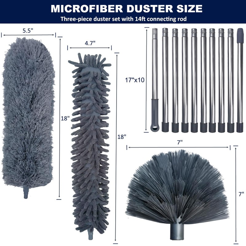 20+ Feet High Reach Duster Kit with 3-14 ft Extension