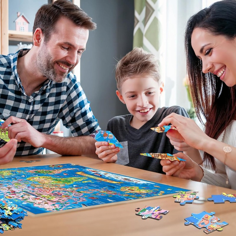 Educational & Learning World Map Jigsaw Puzzle, 200 Piece Geography