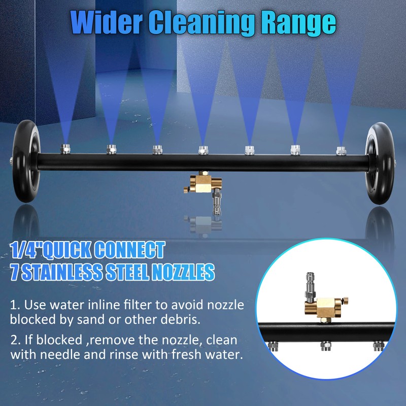 Tool Daily Dual-Function Undercarriage Cleaner, 24 Inch, Water Broom for