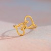 STORYJEWELLERY Heart Rings for Women, 925 Sterling Silver Gold Plated